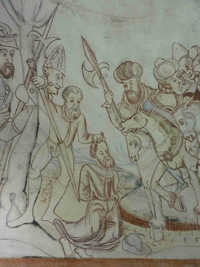 Kalkmaleri: Jacobs martyrdød